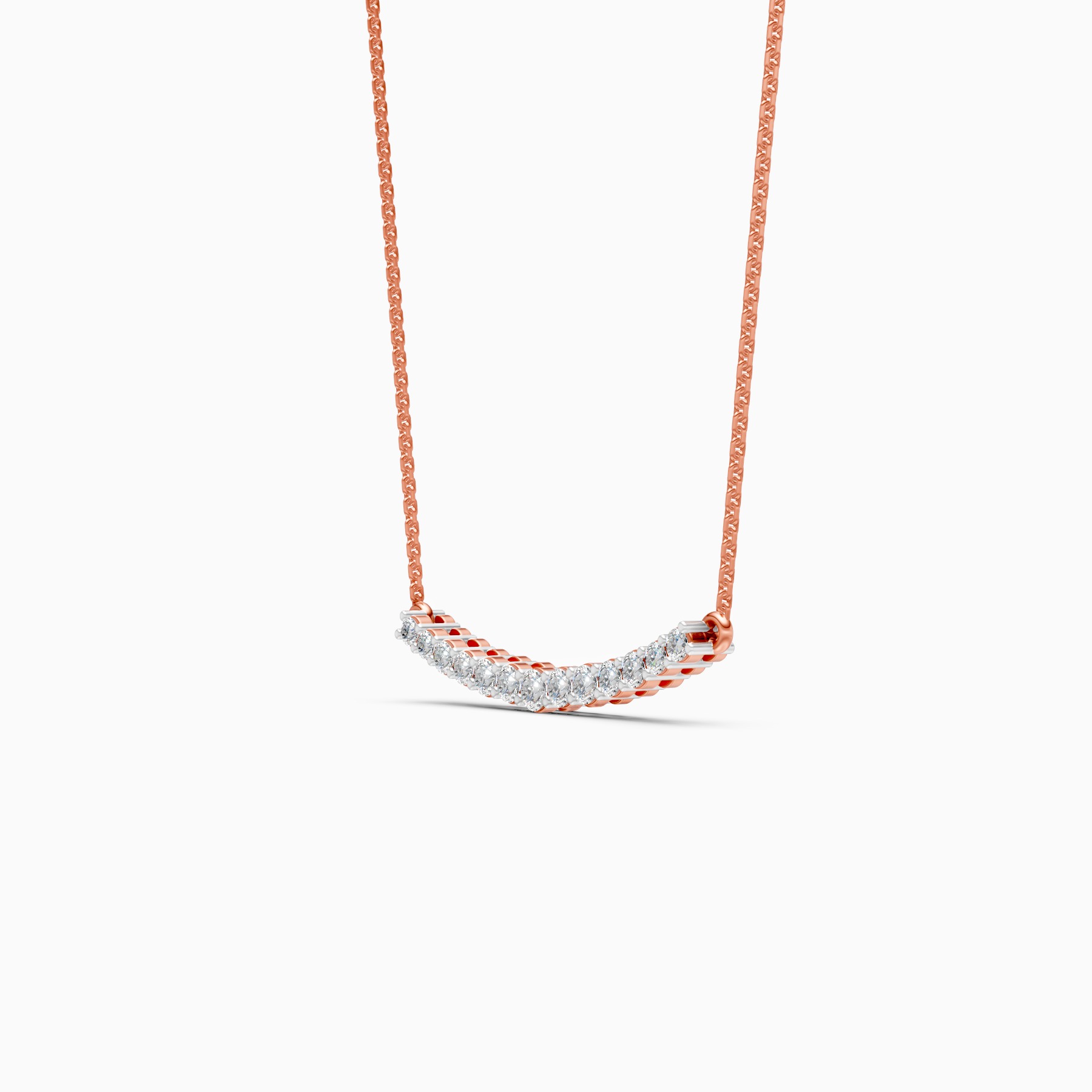 Dainty Lab Grown Diamond Bar Necklace